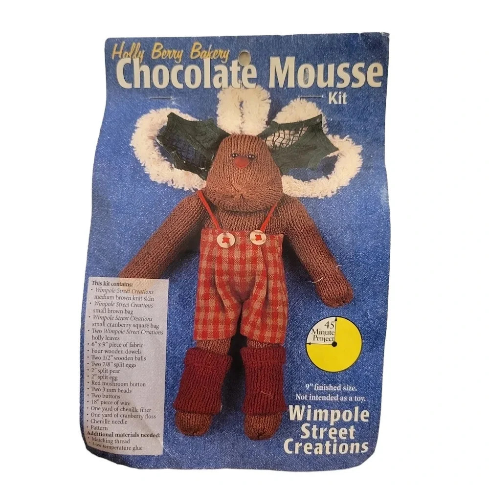 Vintage '99 Wimpole Street Creations Holly Berry Bakery Chocolate Mousse Kit